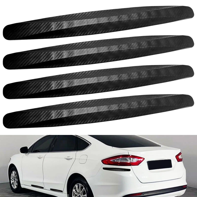 BokWin 4-Packs Black Anti-Collision Patch Bumper Guard Strip Anti-Scratch Bumper Protector Trim Universal for Cars SUV Pickup Truck - Image 1